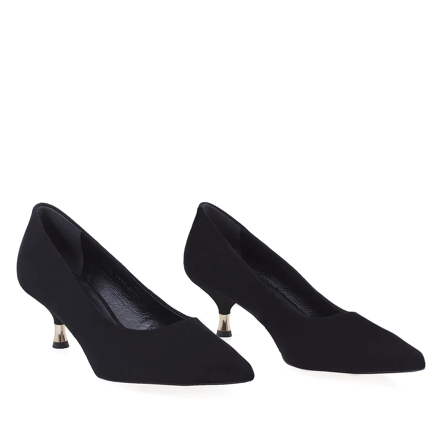 Pantofi dama eleganti Anna Viotti piele intoarsa D2983 negru