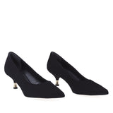 Pantofi dama eleganti Anna Viotti piele intoarsa D2983 negru