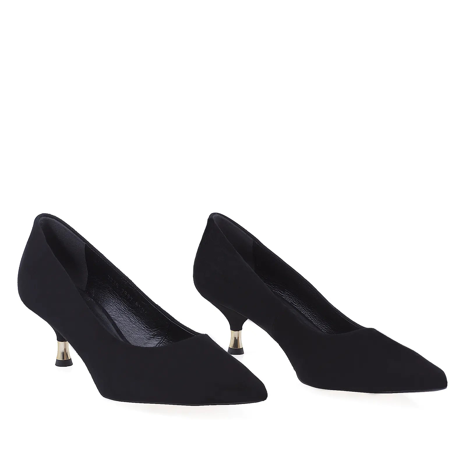 Pantofi dama eleganti Anna Viotti piele intoarsa D2983 negru