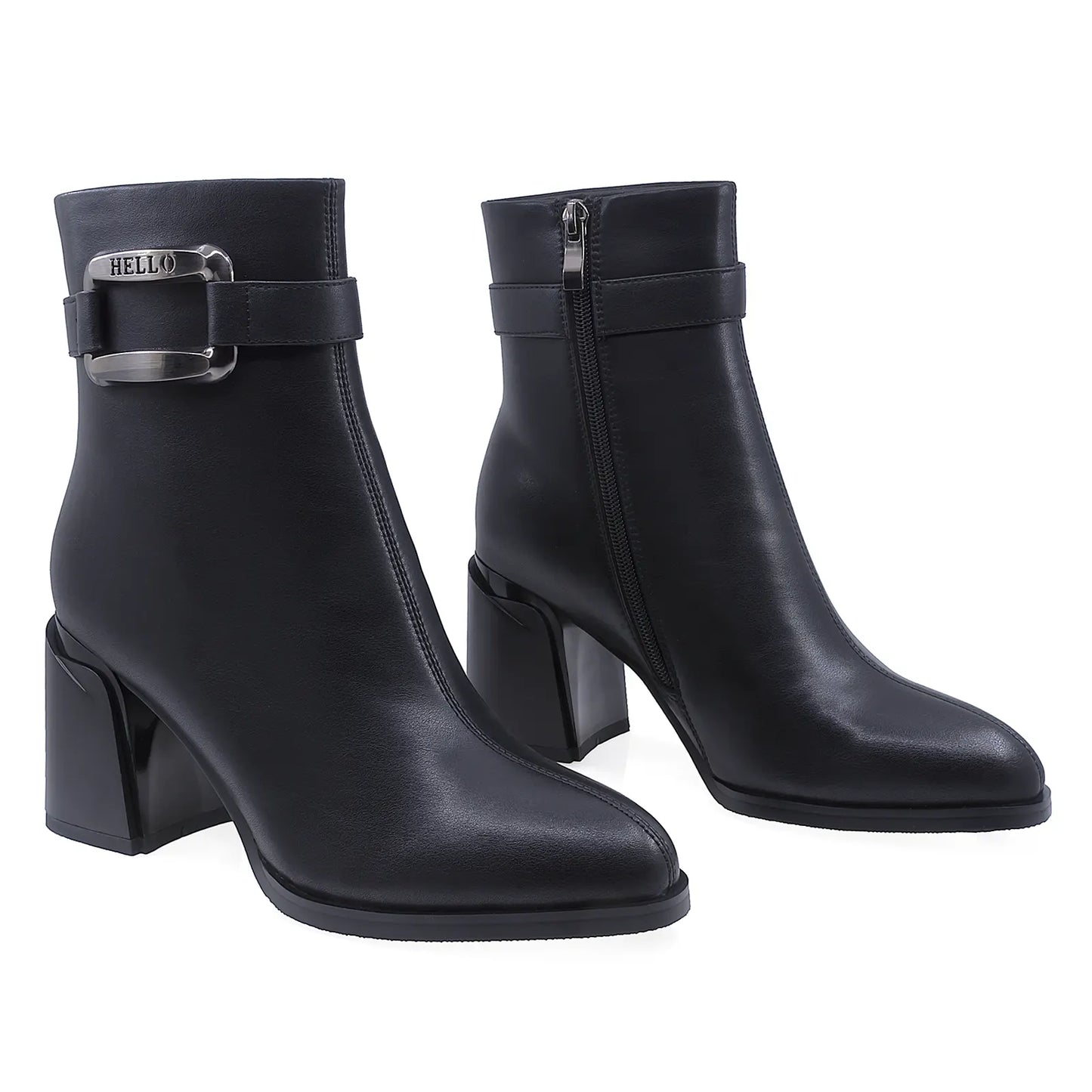 Ghete Dama Elegante Anna Viotti Piele Naturala D106-HY33-C102 Negru