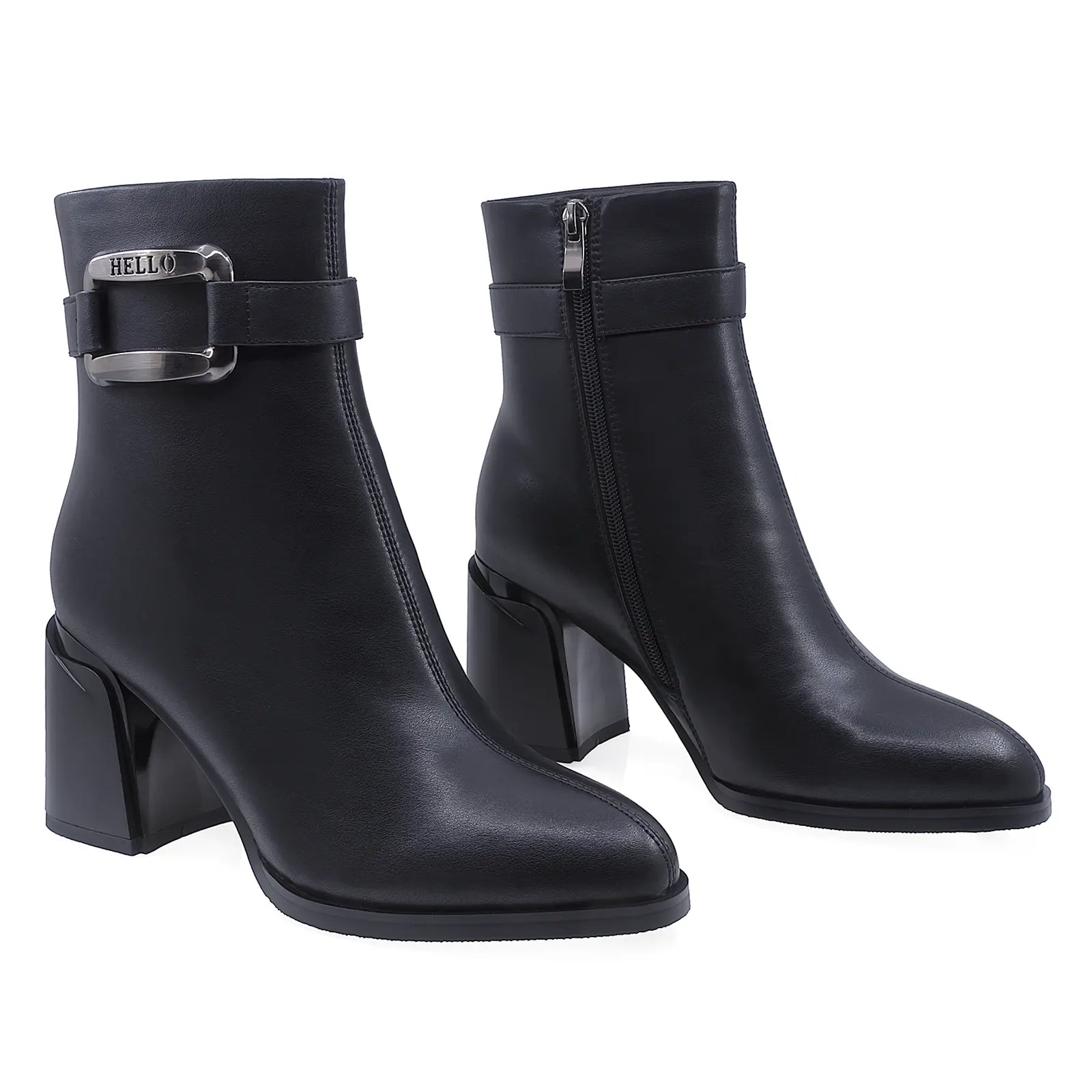 Ghete Dama Elegante Anna Viotti Piele Naturala D106-HY33-C102 Negru