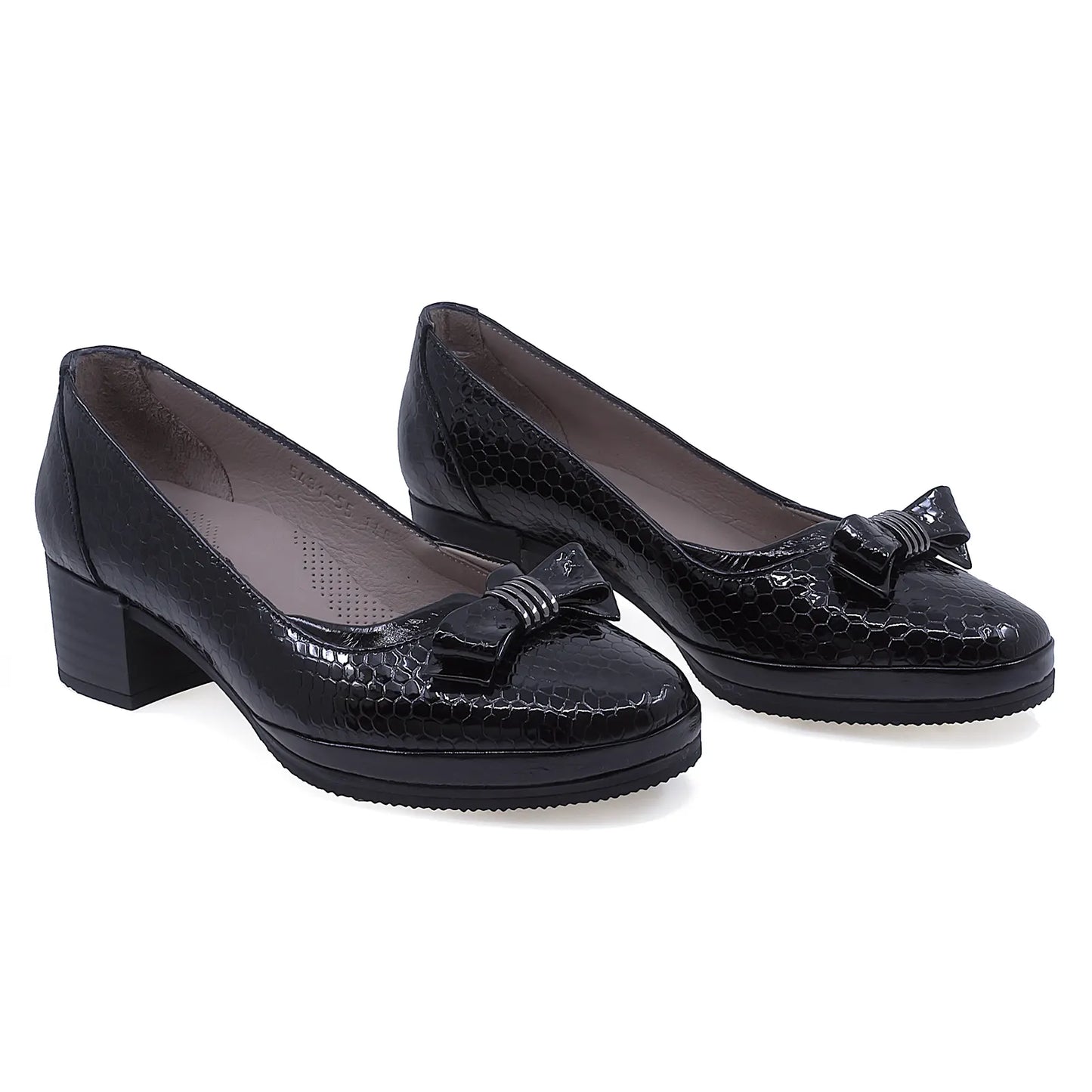 Pantofi Dama Casual Anna Viotti Piele Lacuita D50-5431 Negru