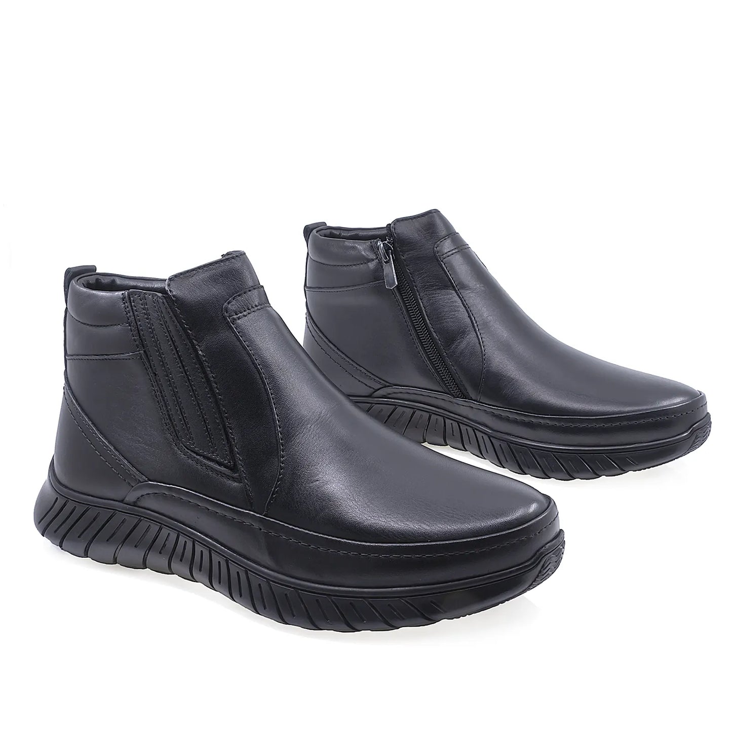 Ghete barbati casual Goretti piele naturala B64-1942 negru
