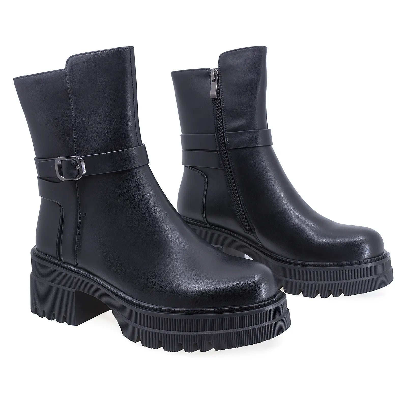 Ghete Dama Casual Anna Viotti Piele Naturala D112-GAW2512 Negru