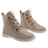 Ghete Dama Casual Anna Viotti Piele Naturala D45-24433 Bej