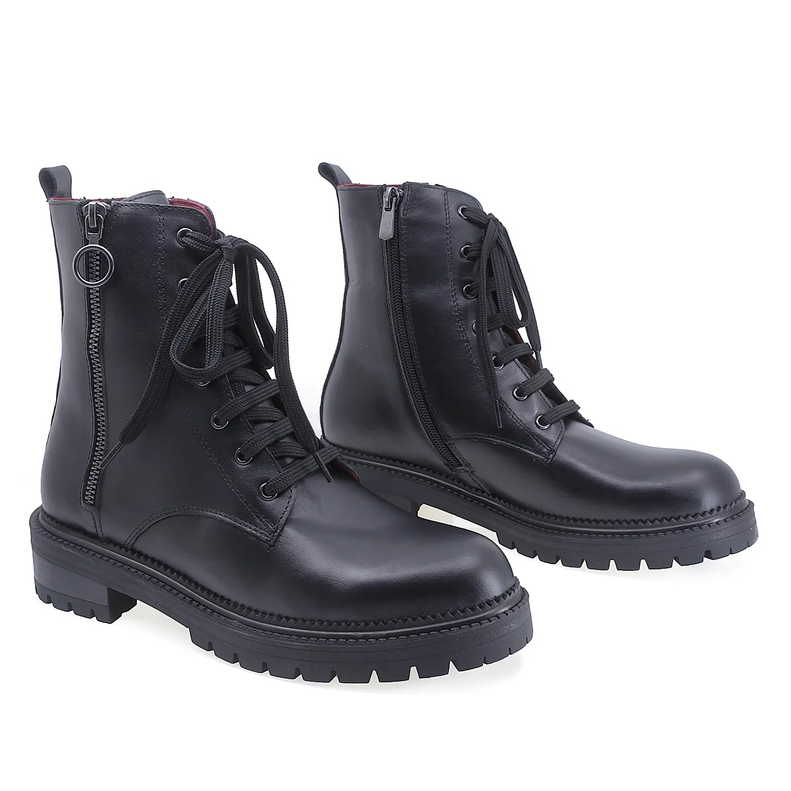 Ghete Dama Casual Anna Viotti Piele Naturala D54-1901-95 Negru