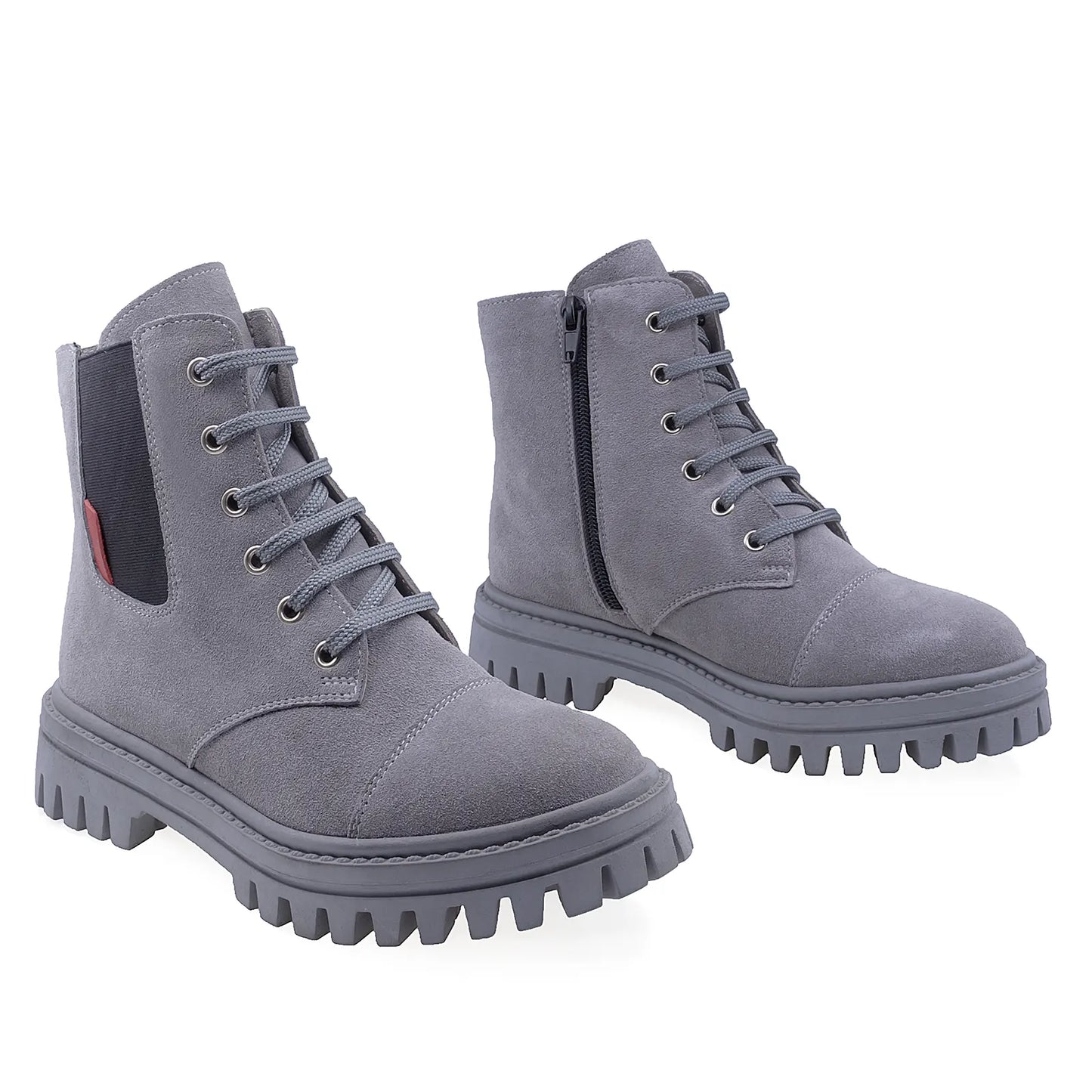 Ghete Dama Casual Anna Viotti Piele Intoarsa D44-4512 Gri