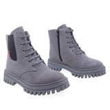 Ghete Dama Casual Anna Viotti Piele Intoarsa D44-4512 Gri