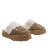Papuci Dama Casual Anna Viotti Piele Intoarsa D113-1 Camel
