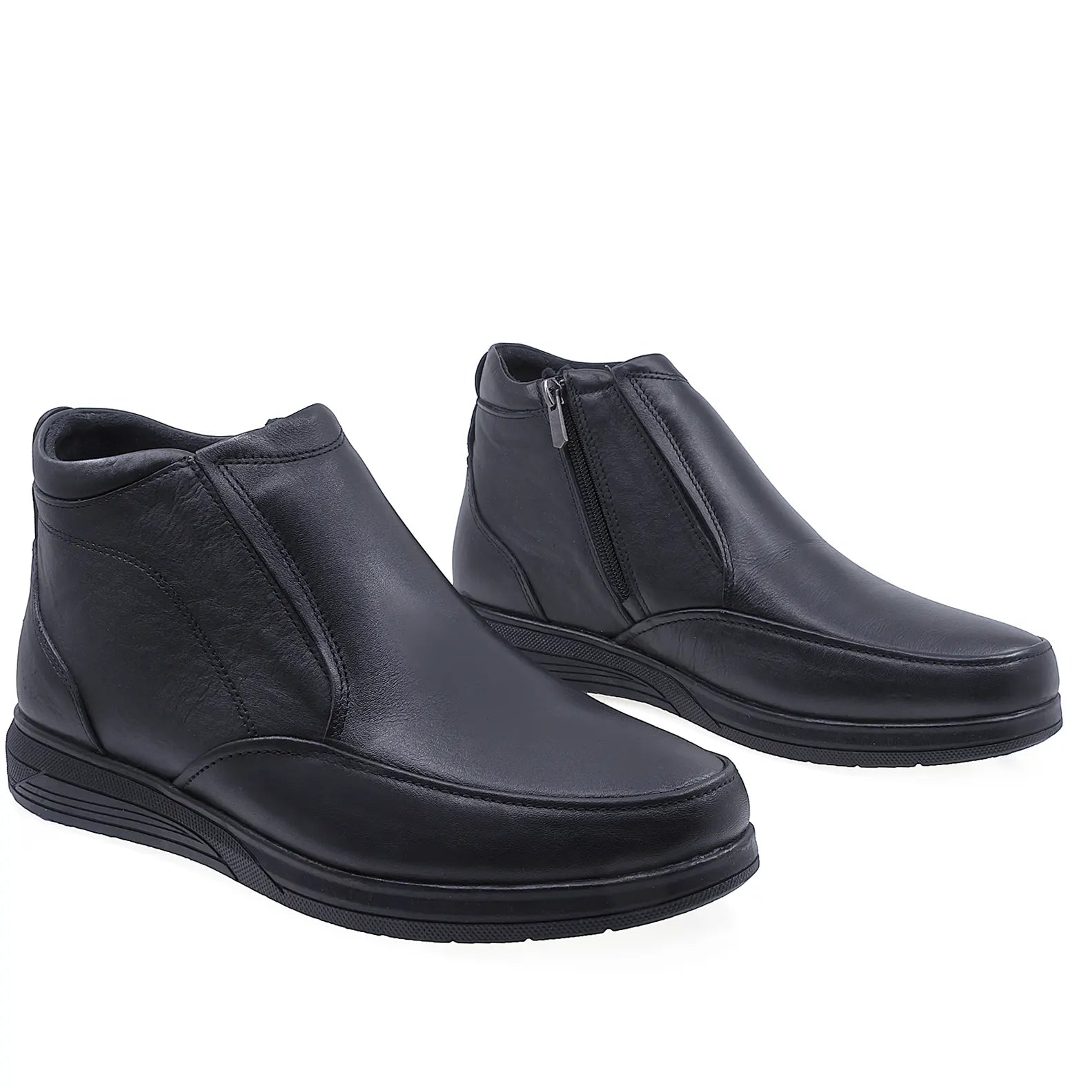 Ghete barbati casual Goretti piele naturala B25-3202 negru