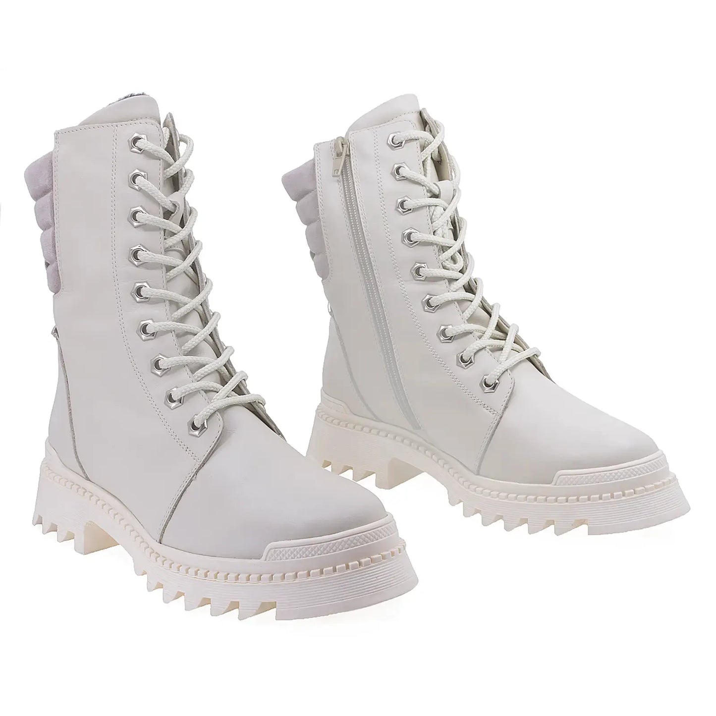 Ghete Dama Casual Anna Viotti Piele Naturala D44-4516 Bej