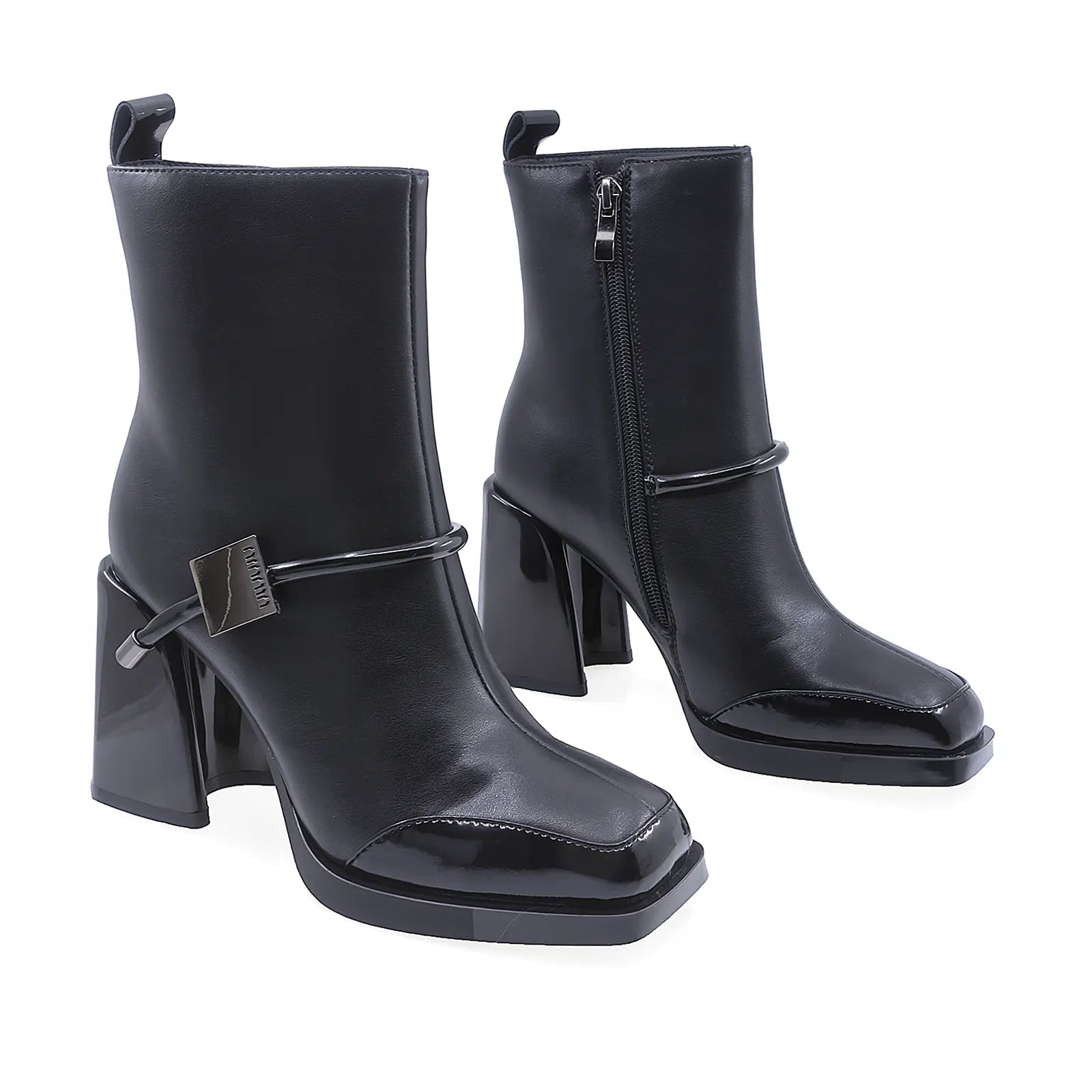 Ghete Dama Elegante Anna Viotti Piele Naturala D107-PH3145-B83086-R-4 Negru