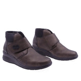 Botine Dama Casual Rieker Piele Naturala L4884-90 Auriu