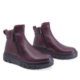 Ghete Dama Casual Anna Viotti Piele Naturala D54-1900-18 Bordo