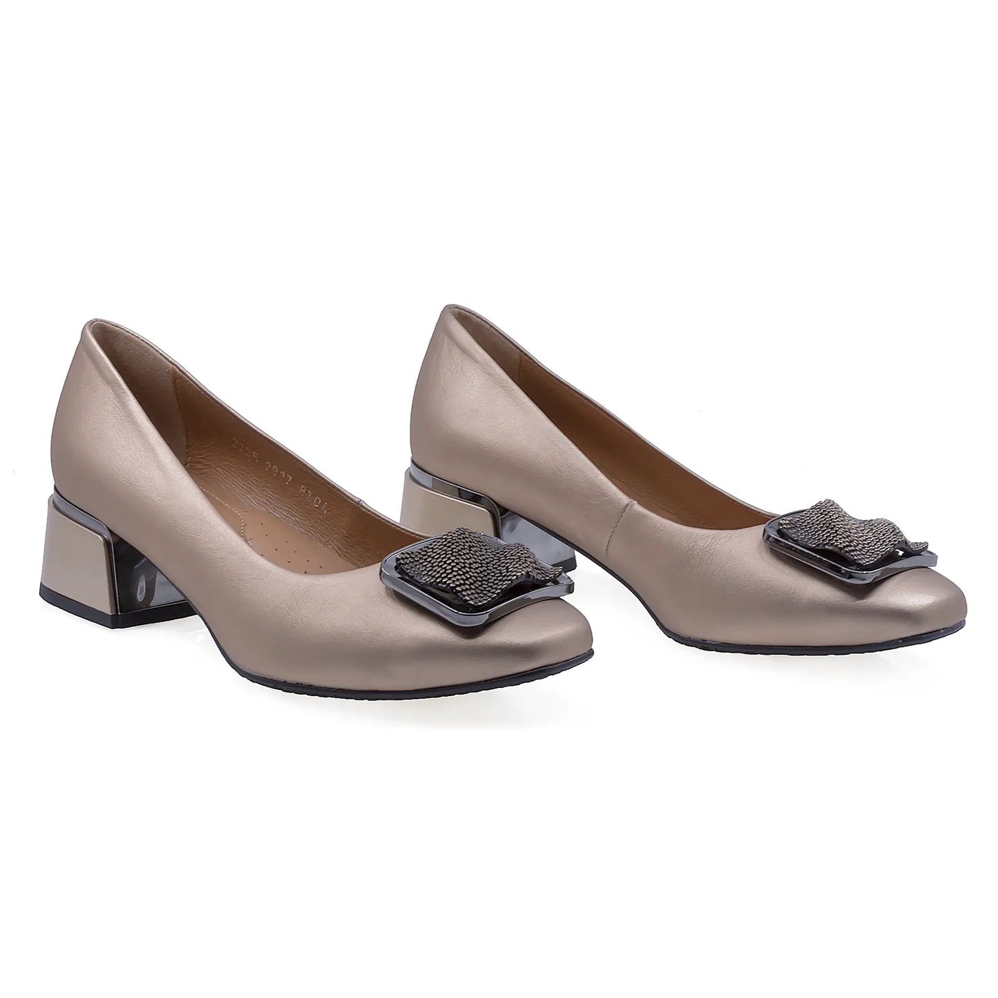 Pantofi dama eleganti Anna Viotti piele naturala D2917 auriu