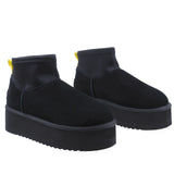 Ghete Dama Casual Anna Viotti Piele Intoarsa D113-9 Negru