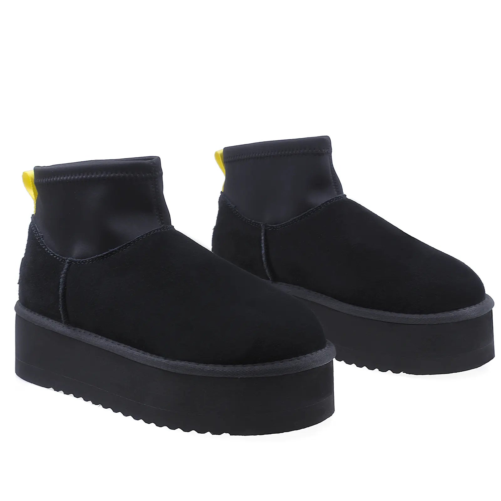 Ghete Dama Casual Anna Viotti Piele Intoarsa D113-9 Negru
