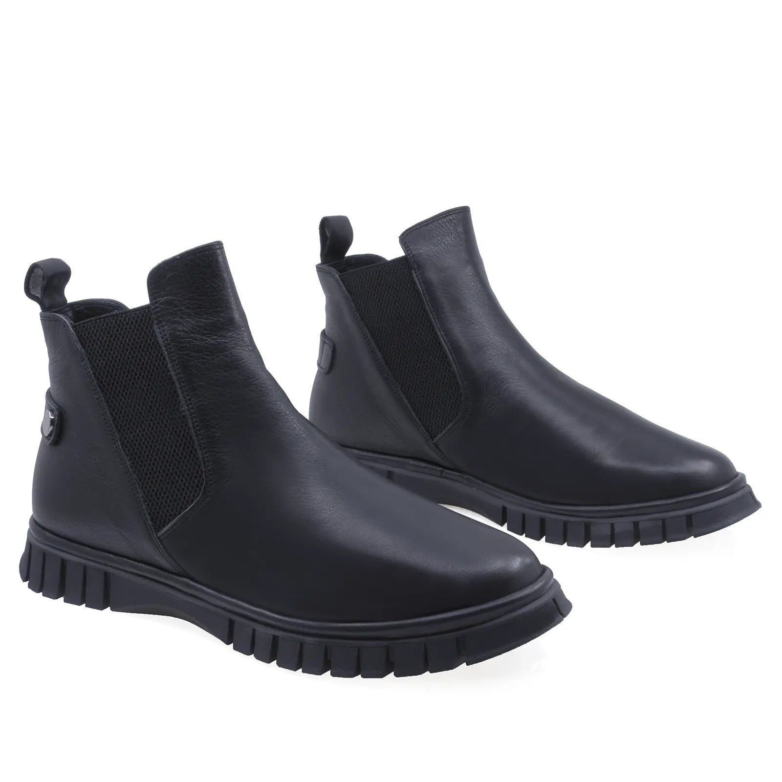 Ghete Dama Casual Anna Viotti Piele Naturala D45-24437 Negru