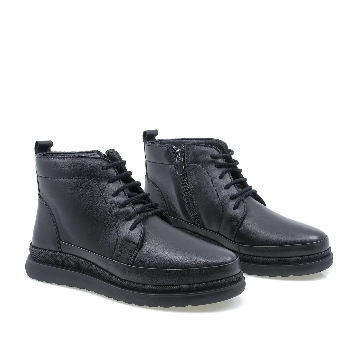 Ghete Dama Casual Anna Viotti Piele Naturala D69-291 Negru