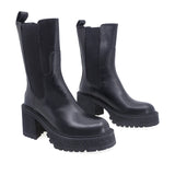 Ghete Dama Casual Anna Viotti Piele Naturala D15-08330 Negru