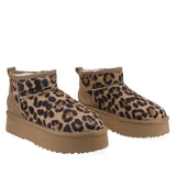 Ghete Dama Casual Anna Viotti Piele Intoarsa D113-MORES DB MINI Leopard