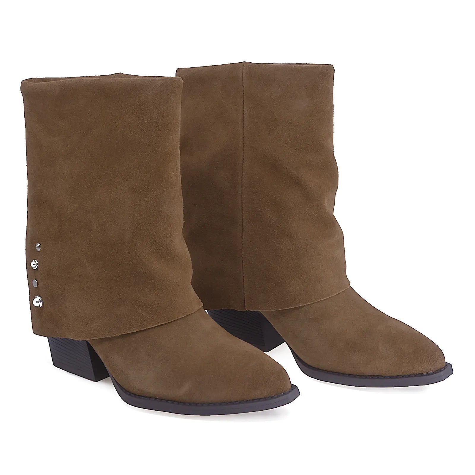 Ghete Dama Casual Anna Viotti Piele Intoarsa D115-SHN2380-29R Camel