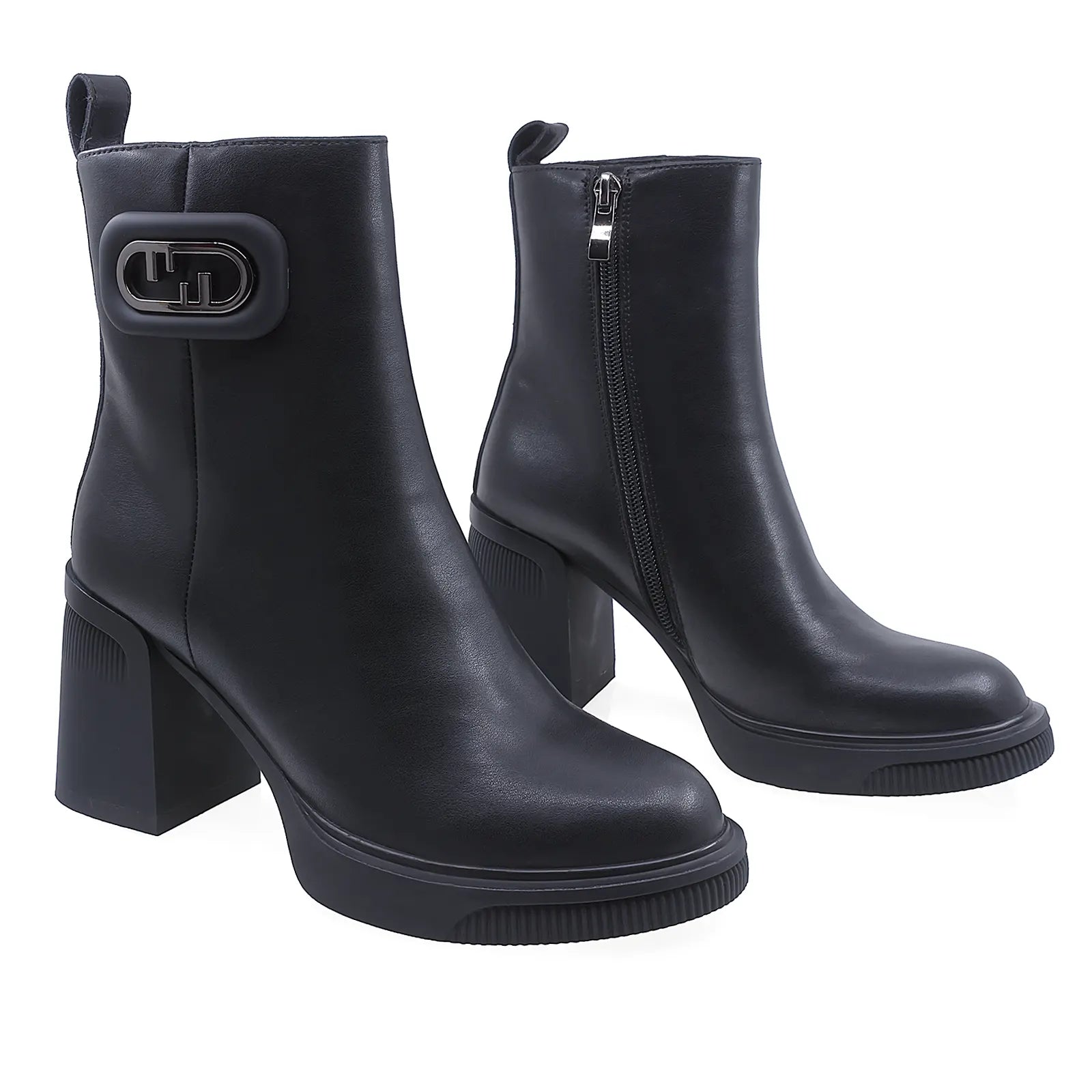 Ghete Dama Elegante Anna Viotti Piele Naturala D106-L358-6A696-T107 Negru