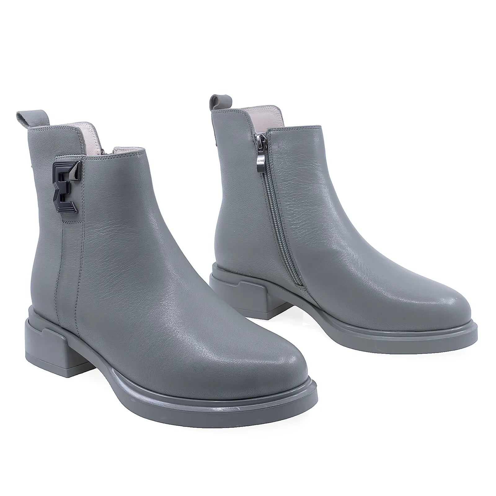 Ghete Dama Casual Feeling Piele Naturala H5300-363136 Gri