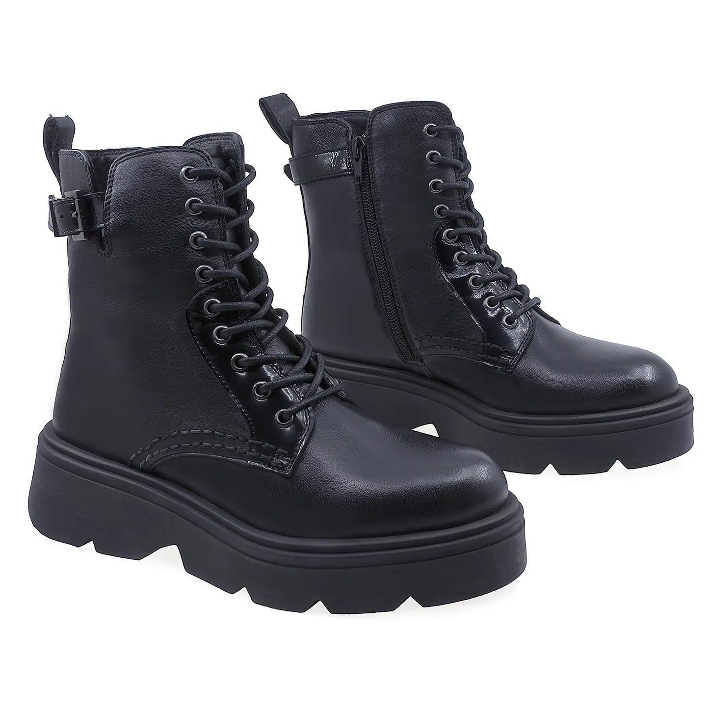 Ghete Dama Casual Anna Viotti Piele Naturala D201-SL-652 Negru