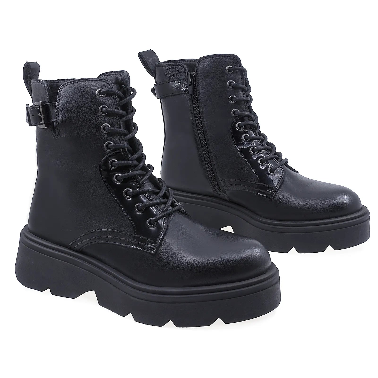 Ghete Dama Casual Anna Viotti Piele Naturala D201-SL-652 Negru