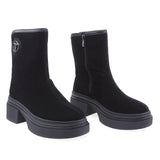 Ghete Dama Casual Anna Viotti Piele Intoarsa D106-F9998-C8101 Negru