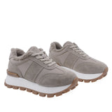 Pantofi Dama Casual Anna Viotti Piele Intoarsa D106-F10331-C8195-1 Taupe