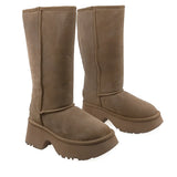 Cizme Dama Casual Anna Viotti Piele Intoarsa D113-8 Camel