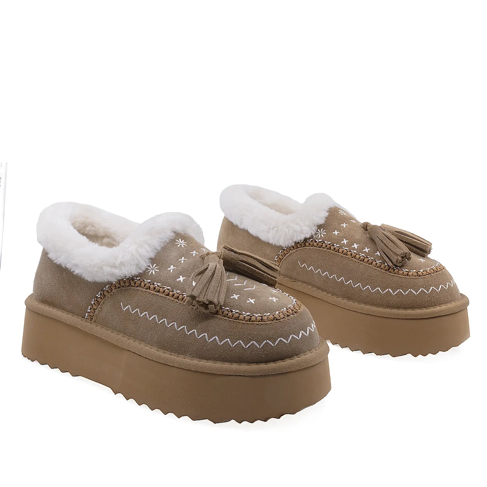 Papuci Dama Casual Anna Viotti Piele Intoarsa D113-2 Camel