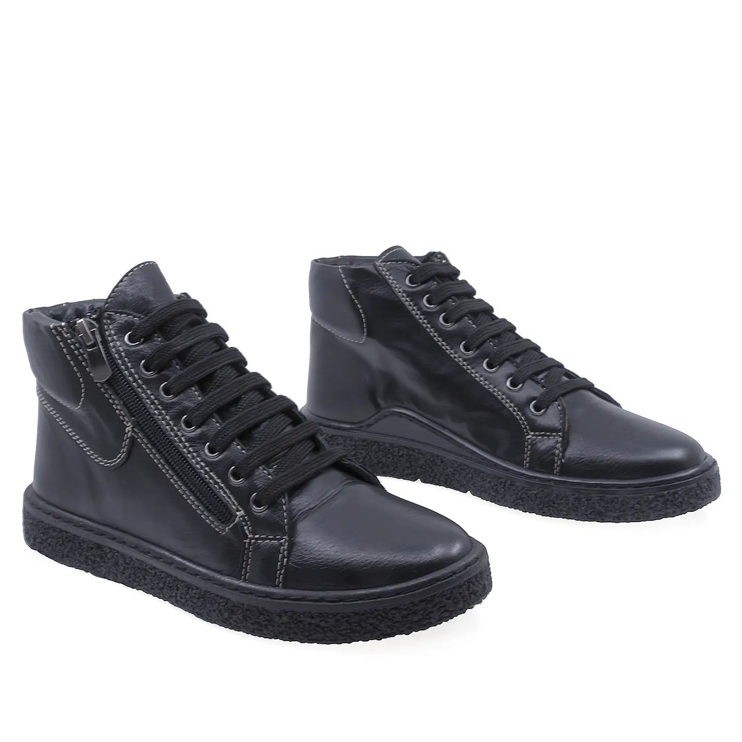 Ghete Dama Casual Anna Viotti Piele Naturala D19-231407-1 Negru