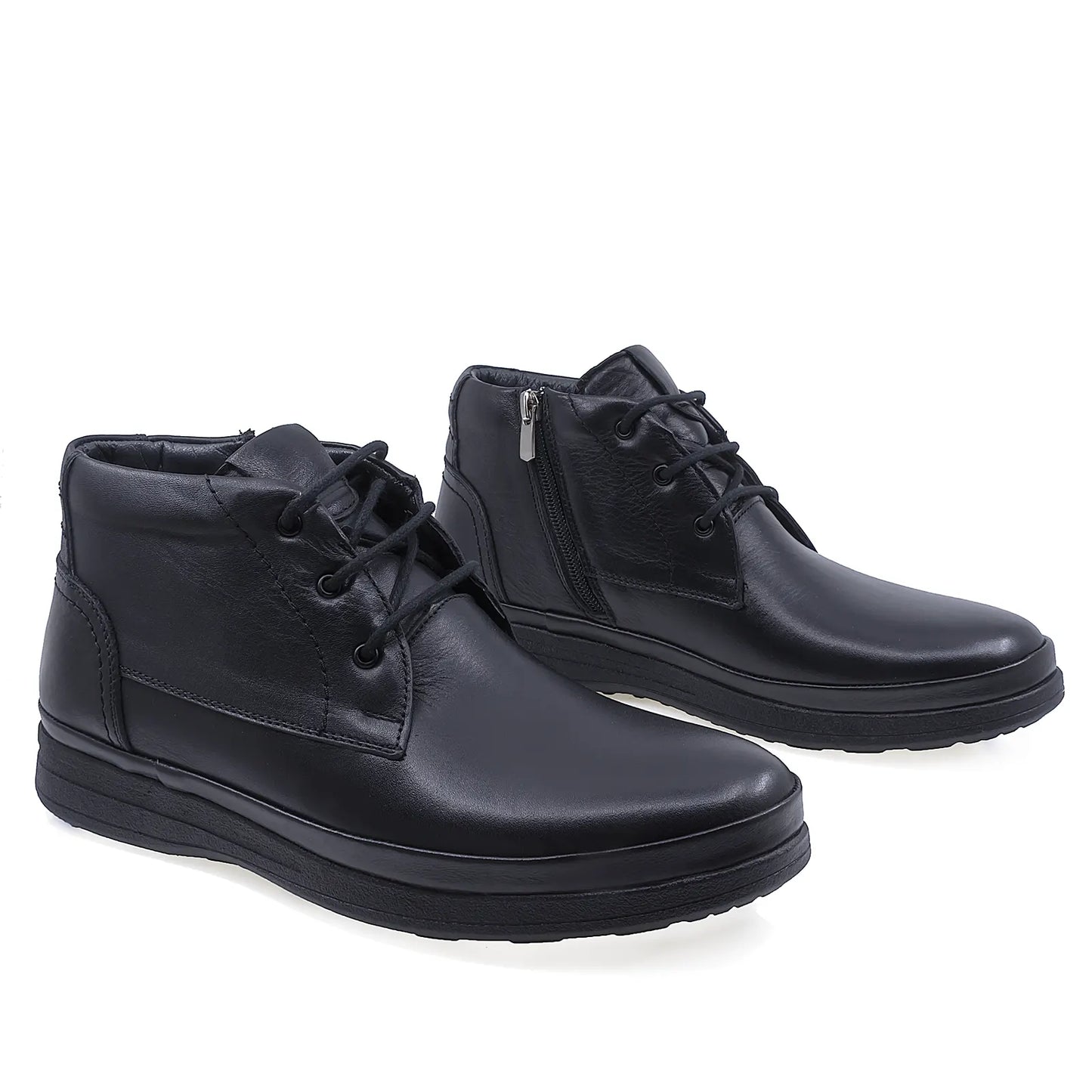 Ghete barbati casual Goretti piele naturala B41-123 negru