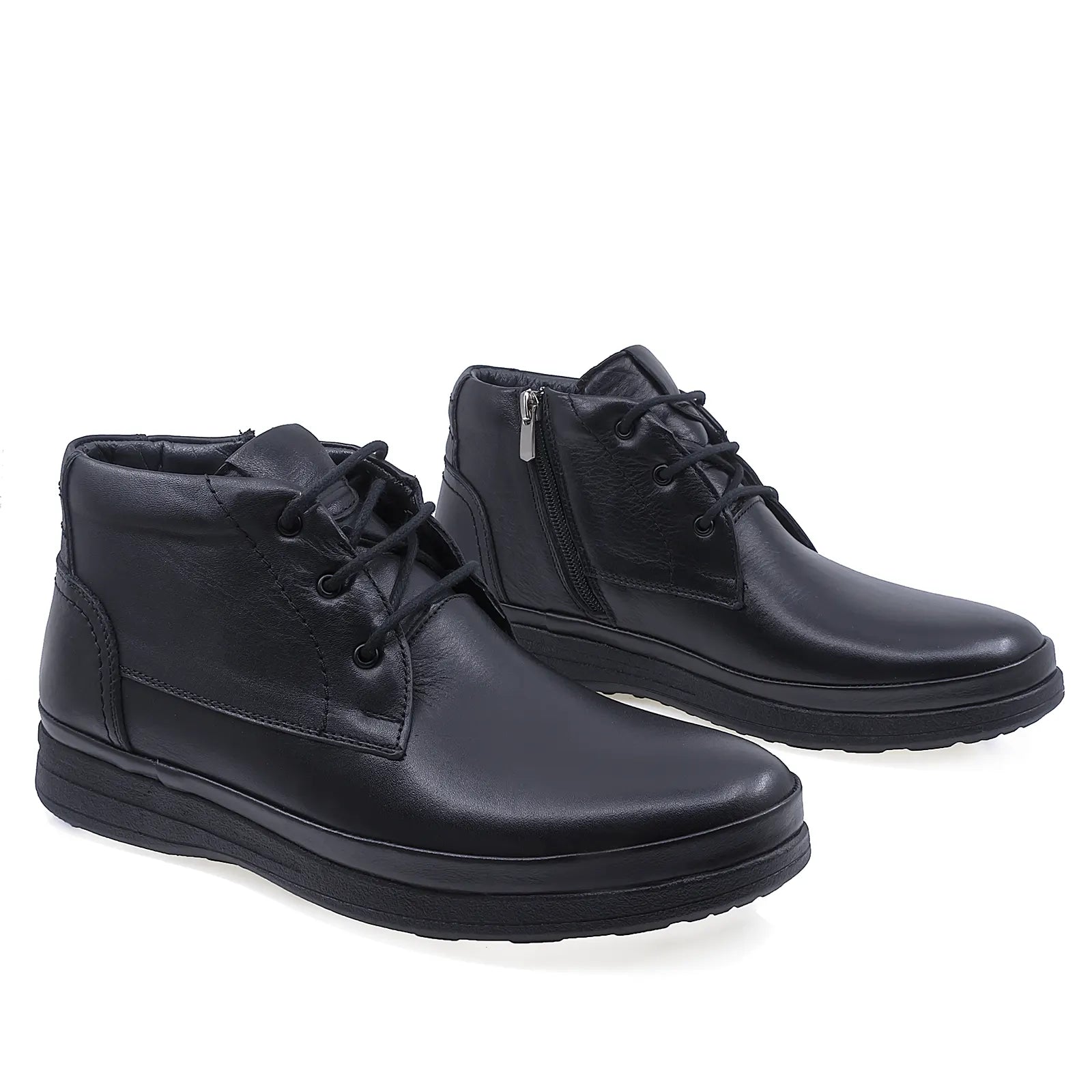 Ghete barbati casual Goretti piele naturala B41-123 negru