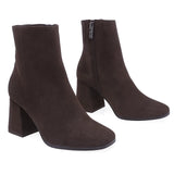 Ghete Dama Elegante Anna Viotti Piele Intoarsa D2999 Maro