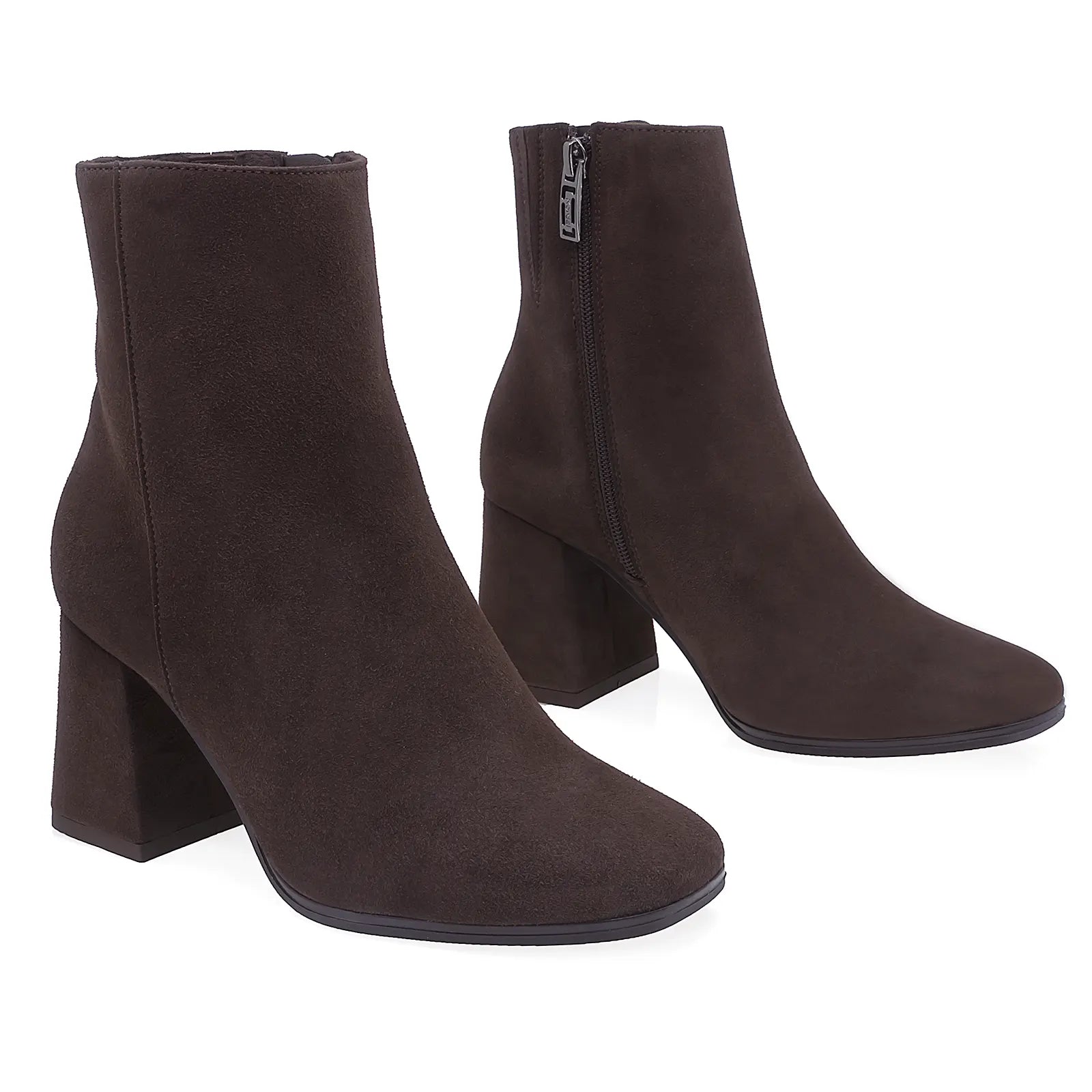 Ghete Dama Elegante Anna Viotti Piele Intoarsa D2999 Maro