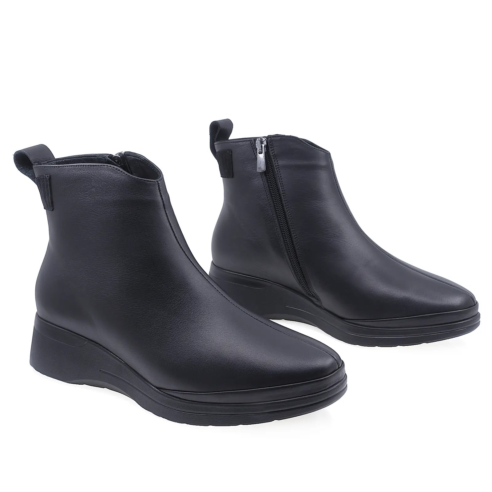 Ghete Dama Casual Anna Viotti Piele Naturala D50-4359 Negru