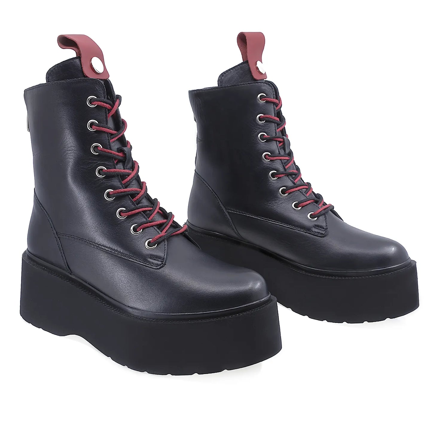 Ghete Dama Casual Anna Viotti Piele Naturala D44-522 Negru