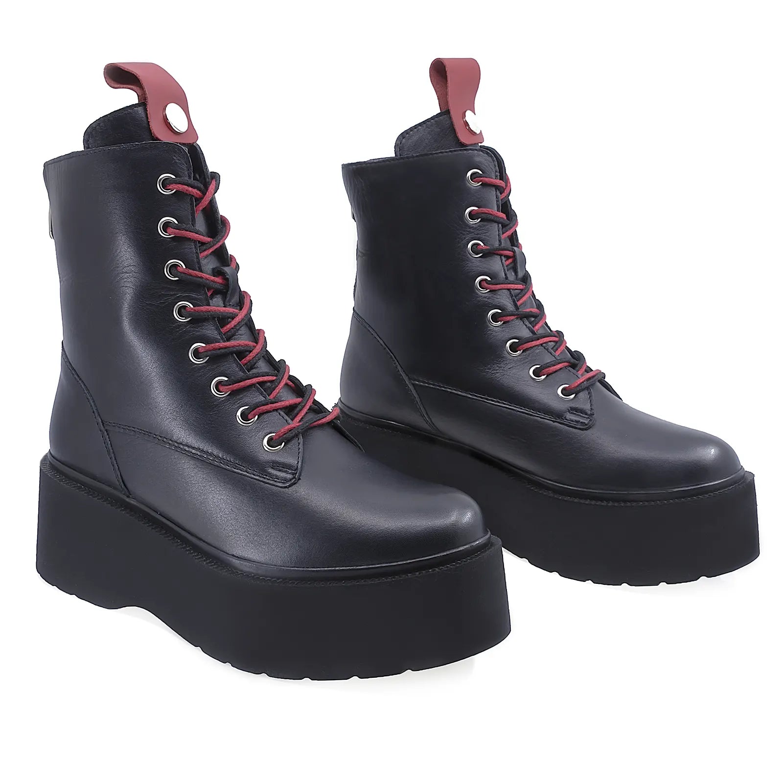 Ghete Dama Casual Anna Viotti Piele Naturala D44-522 Negru