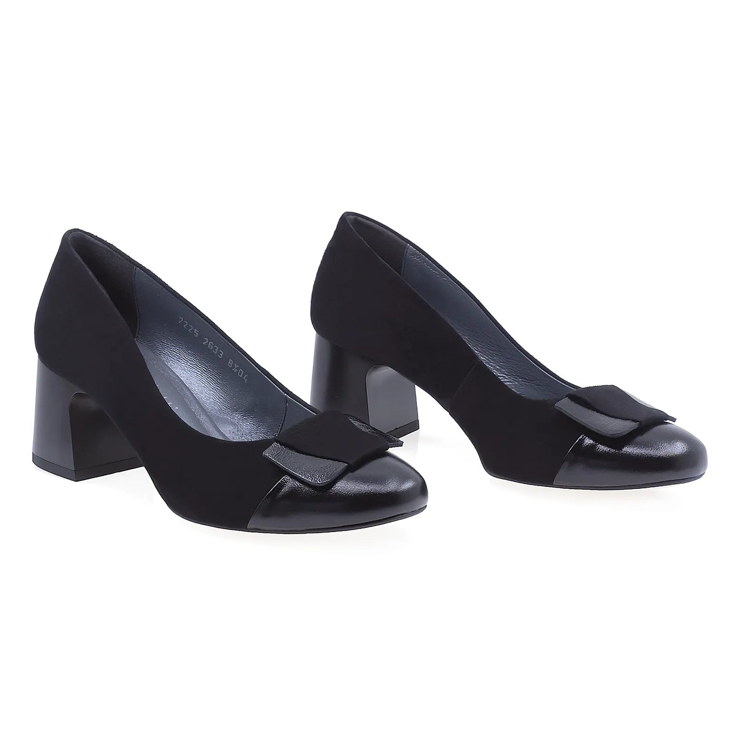 Pantofi dama eleganti Anna Viotti piele intoarsa D2633 negru