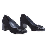 Pantofi dama eleganti Anna Viotti piele intoarsa D2633 negru