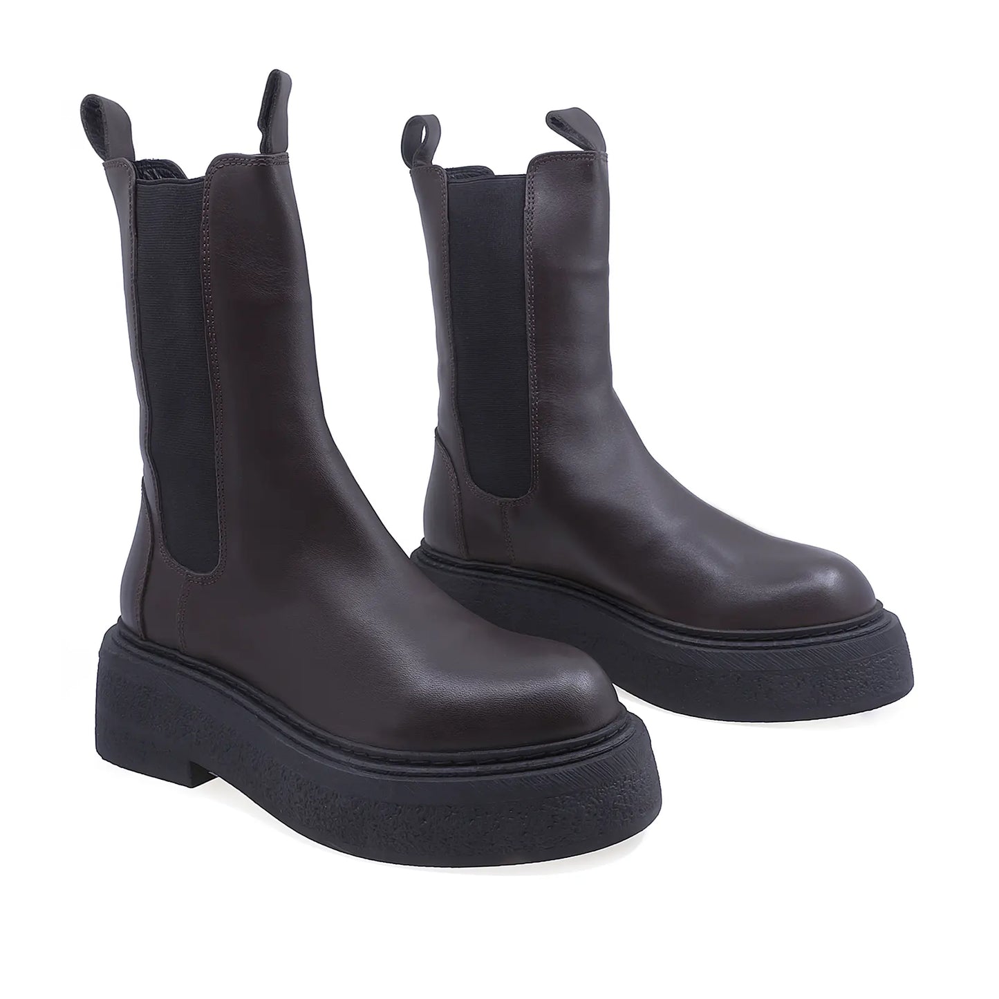 Ghete Dama Casual Anna Viotti Piele Naturala D15-08328-20-22 Maro