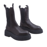 Ghete Dama Casual Anna Viotti Piele Naturala D15-08328-20-22 Maro