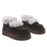 Ghete Dama Casual Anna Viotti Piele Intoarsa D113-10 Maro