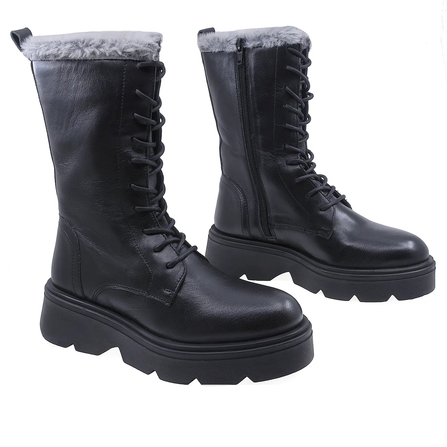 Cizme Dama Casual Anna Viotti Piele Naturala D201-1034 Negru