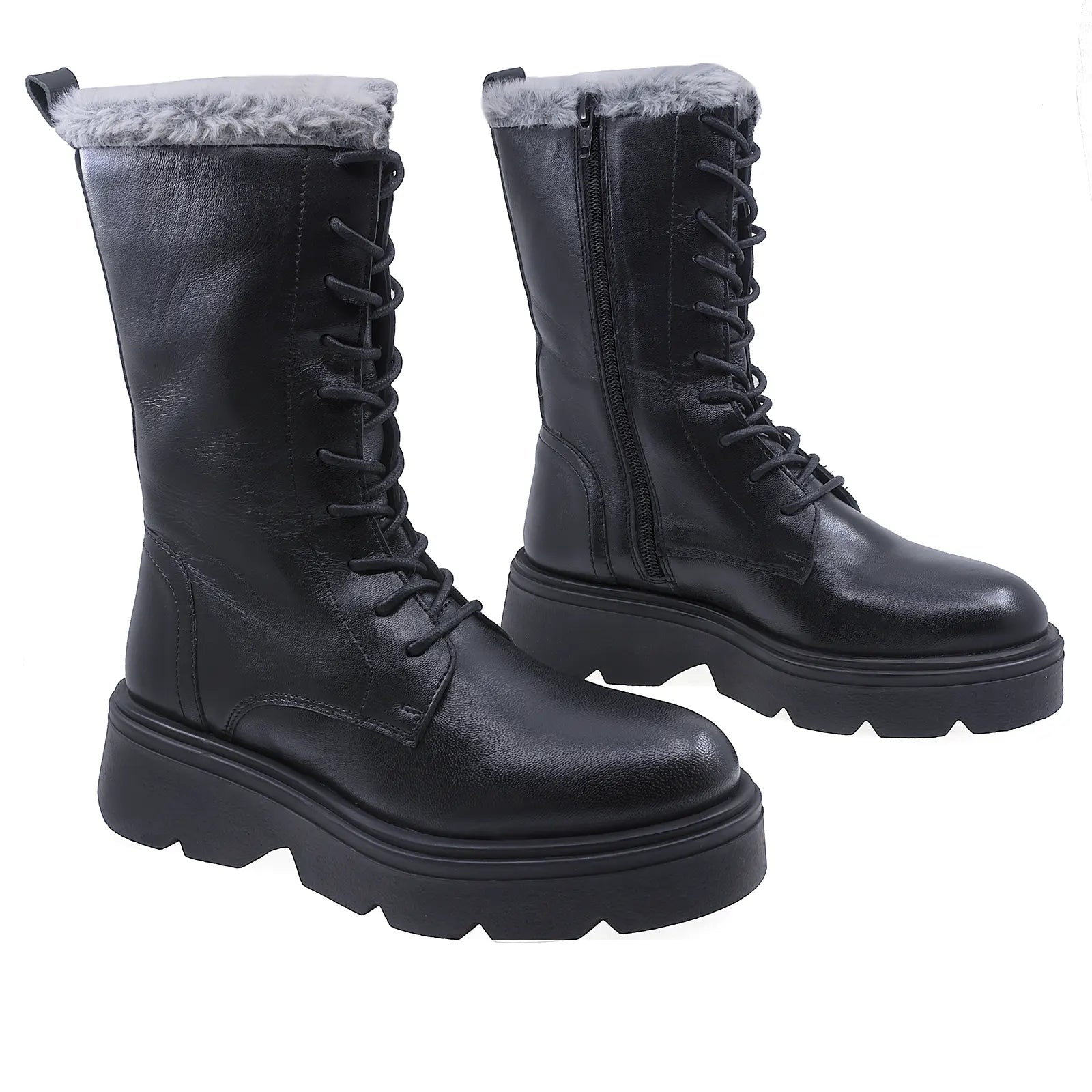 Cizme Dama Casual Anna Viotti Piele Naturala D201-1034 Negru