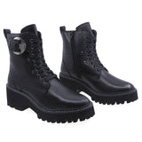 Ghete Dama Casual Anna Viotti Piele Naturala D200-67602 Negru